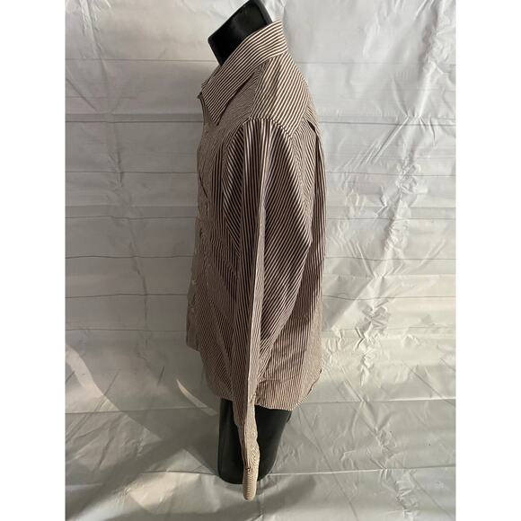 ABERCROMBIE & FITCH MUSCLE FIT Button Up Long Sleeve Striped Shirt - Men’s XXL - Picture 4 of 6